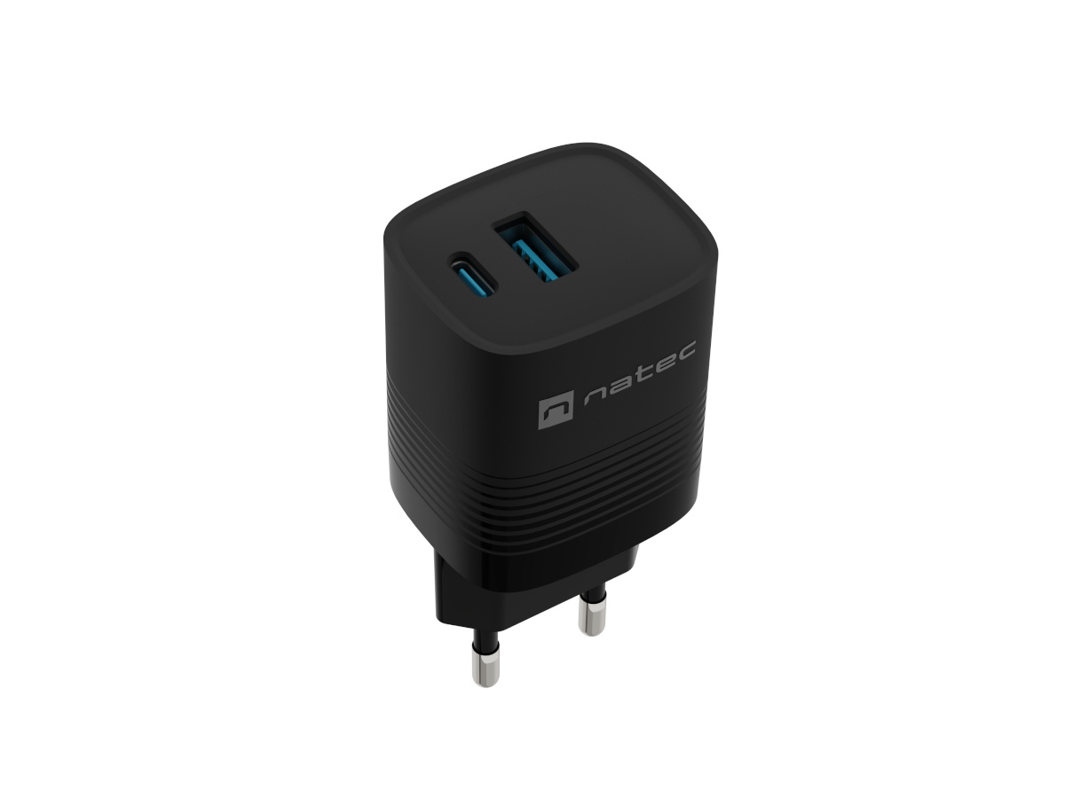 Natec Ribera USB Charger, 1x USB-A, 1x USB-C, 300 W | NUC-2141