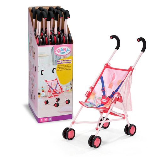 ZAPF nukuriided BABY Born Kinderwagen with Tasche (pink)