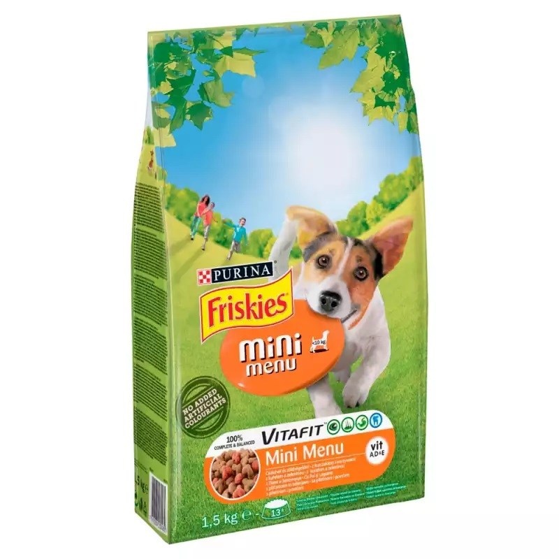 Purina Nestle kuivtoit koerale FRISKIES Mini Menu Chicken with vegetables - Dry Dog Food- 1,5kg