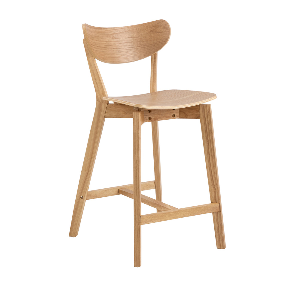 H4Y baaritool ROXBY naturaalne, 45x49xH105cm, tammespoon, puit