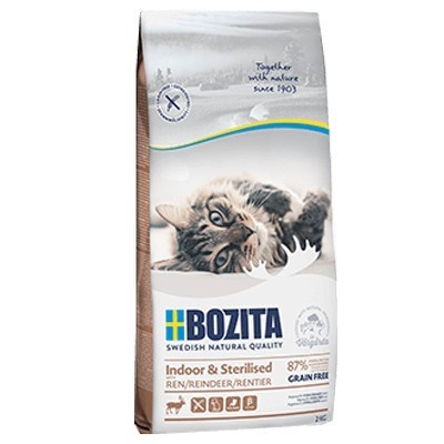 Bozita kuivtoit kassile Indoor & Sterilised Grain Free Reindeer, 10kg