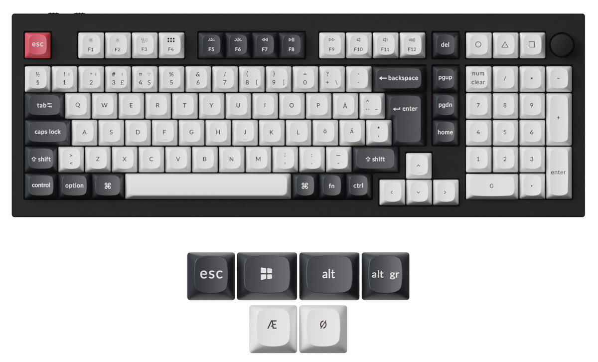 Keychron mänguriklaviatuur Q5 HE 96% must