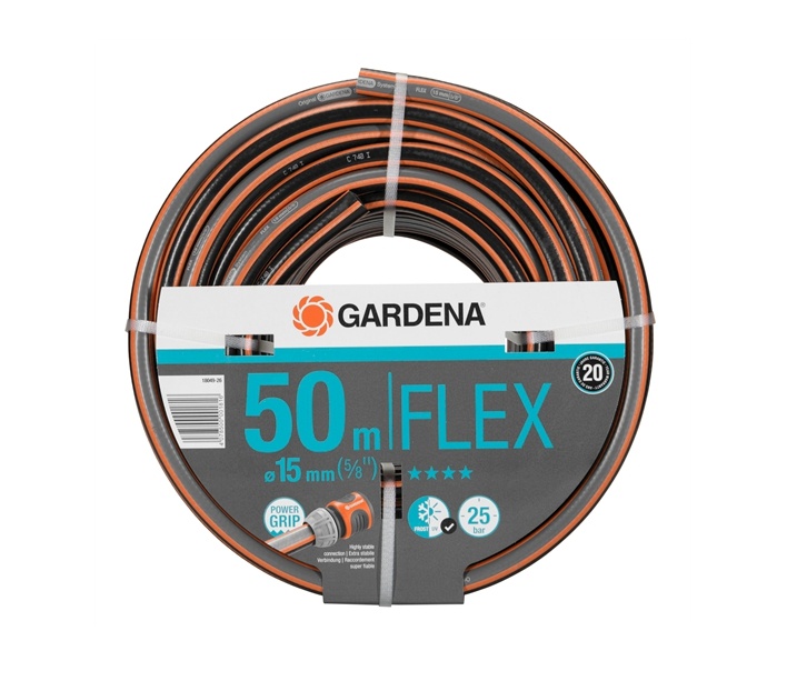 Gardena voolik 18049-26 Comfort FLEX Garden Hose, 50m, hall/oranž
