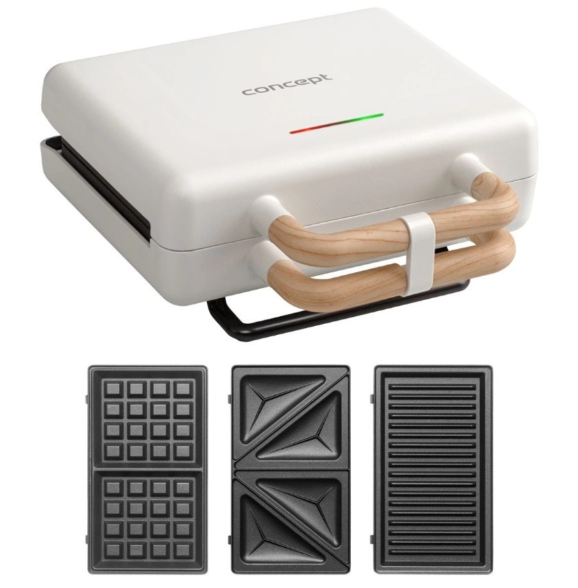 Concept 3-in-1 võileivagrill 800W valge SV3090