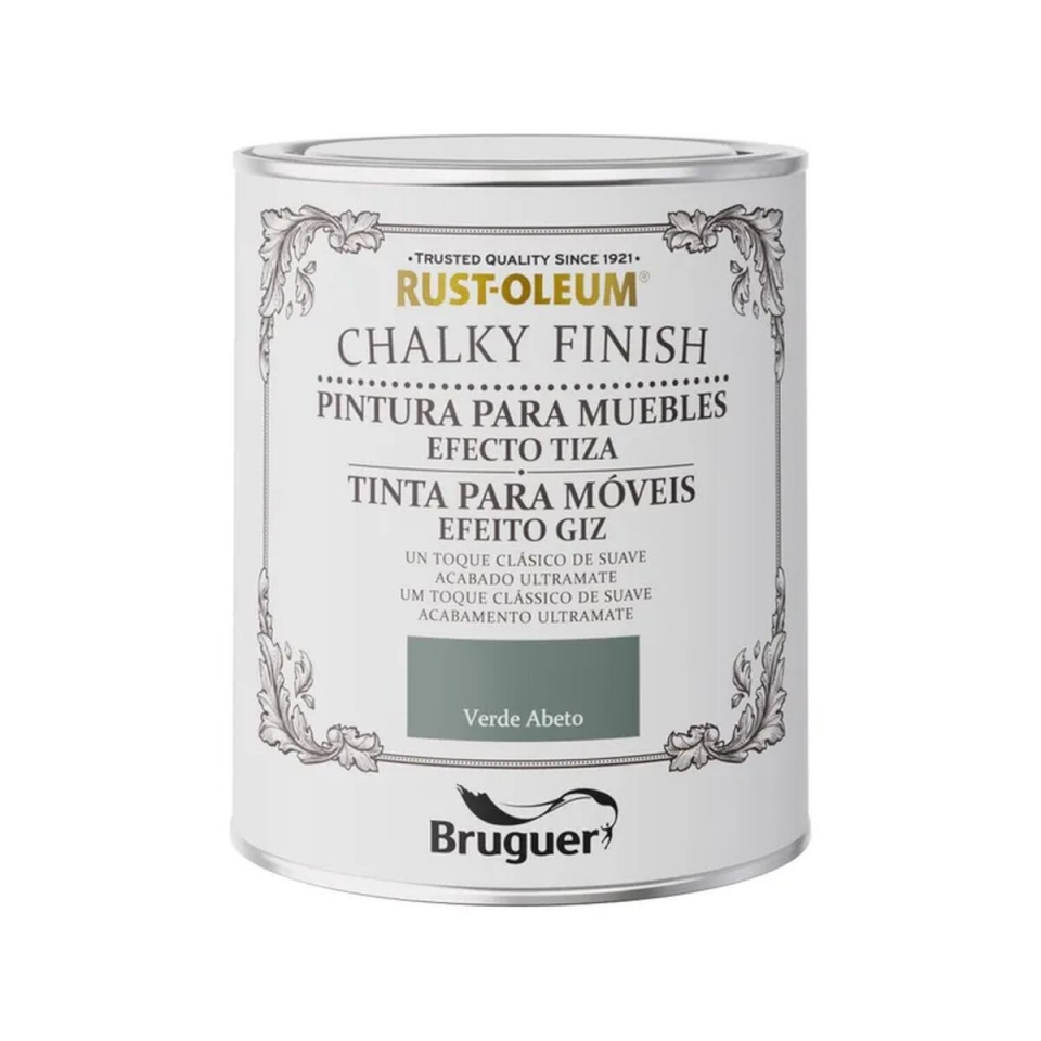 Bruguer värv Rust-oleum Chalky Finish 5733889 Mööbel Fir Green 750ml