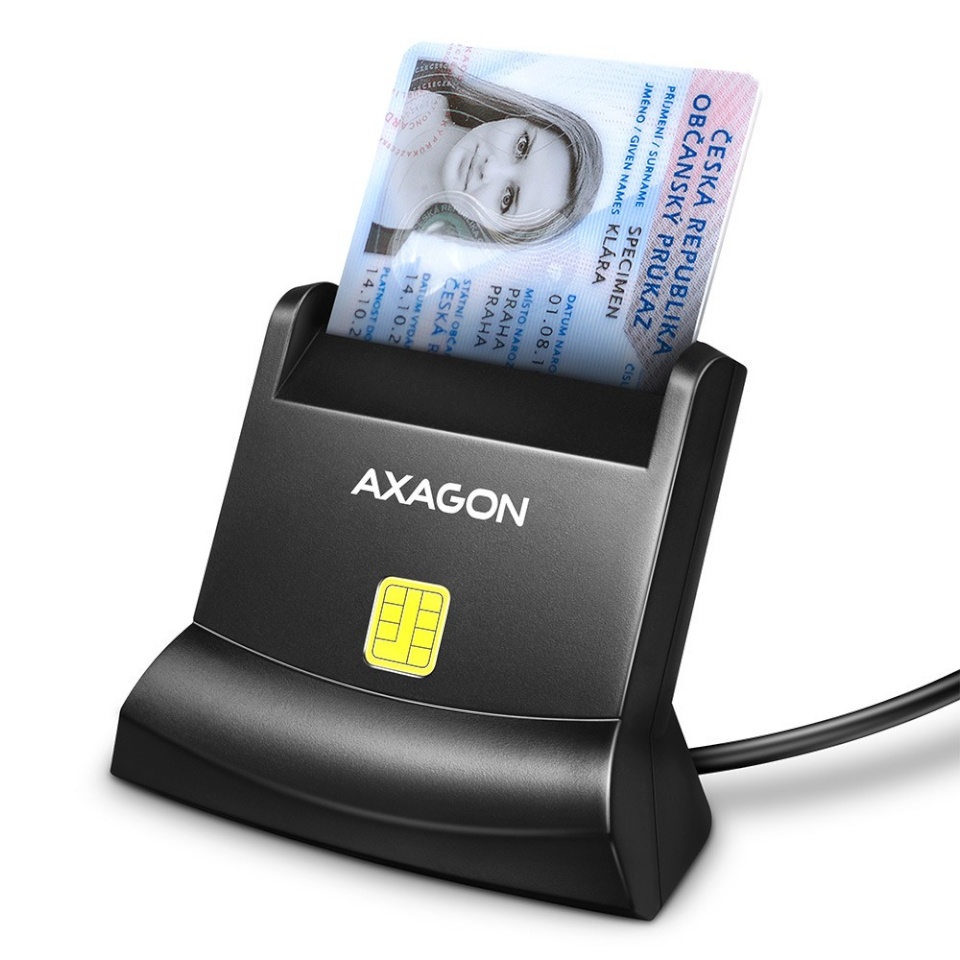 AXAGON ID kaardilugeja CRE-SM4N ID Smart Card Reader USB 1.3m