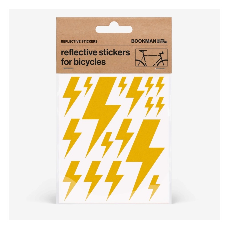 Bookman Helkurkleepsud jalgrattale Reflective Stickers for Bicycles, Flash Yellow