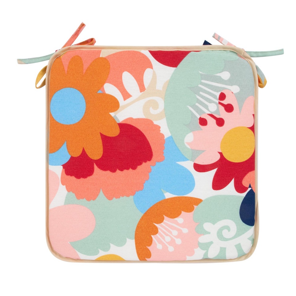 H4Y toolikate NORDIC FLOWER 39x39x2,5cm, 80% puuvill, 20% polüester