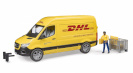 Bruder 1:16 kulleri kaubik MB Sprinter DHL koos juhiga, 02671