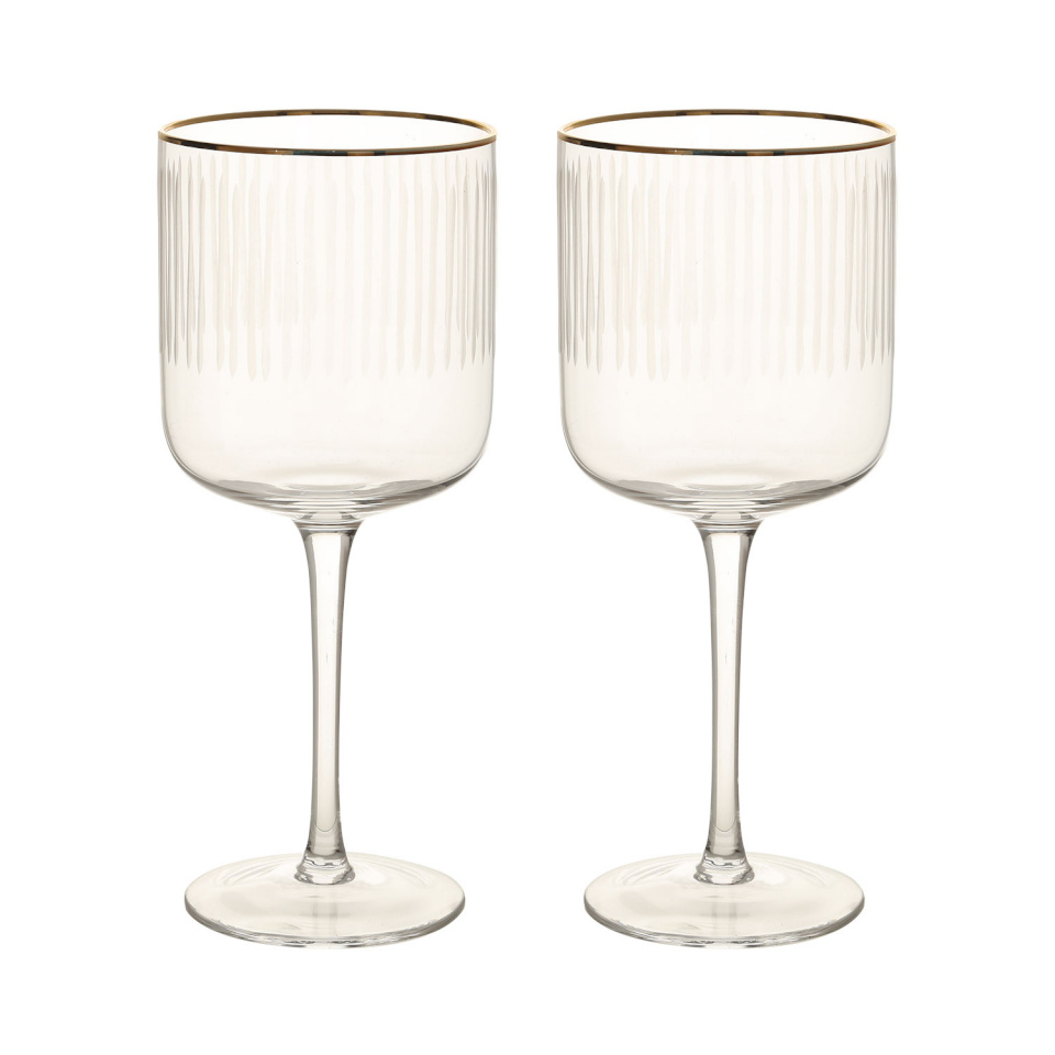 H4Y veinipokaalid Gold Rim, 19,7cm, 400ml, 2tk