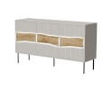 Cama Meble puhvetkapp INSERTO 3D chest of drawers 143,5x40x80 cashmere + LED