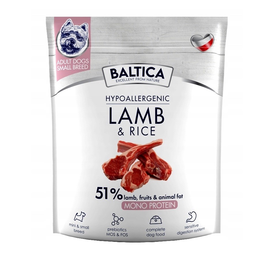 Baltica kuivtoit koerale Nutraceutic Hypoallergenic S Lamb with Rice, 1kg