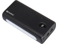 Sandberg akupank, USB-C PD 20W, 30 000 mAh, must