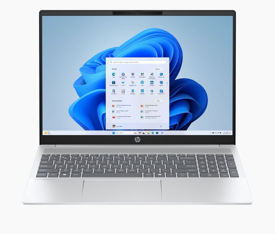 HP sülearvuti OmniBook 5 16-bc1019nw AMD Ryzen 7 8840U Laptop 40.6 cm 16" 2K 16GB RAM LPDDR5-SDRAM Wi-Fi 6E 802.11ax FreeDOS AI hõbedane