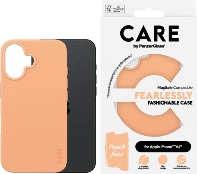 PanzerGlass kaitsekest CARE Fashion Colors MagSafe iPhone 16 peachy