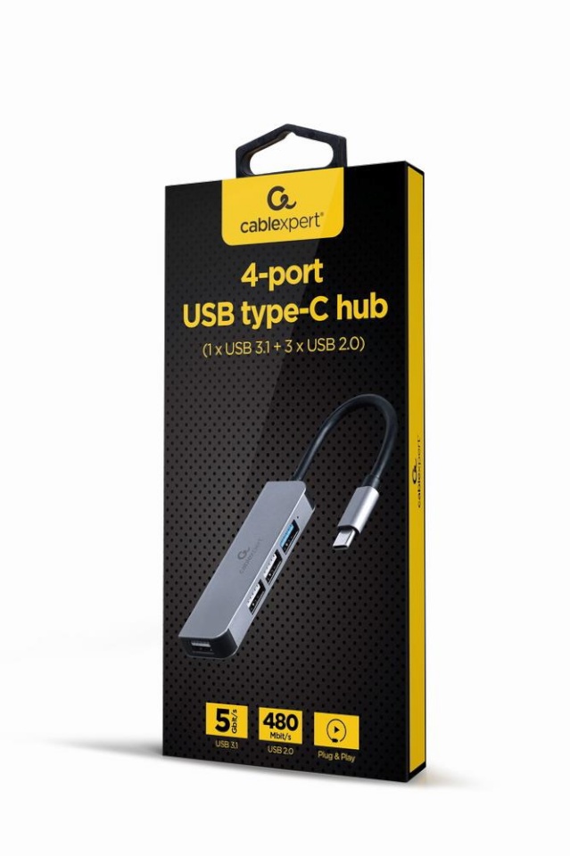 Gembird I, o Hub USB-c 4port,