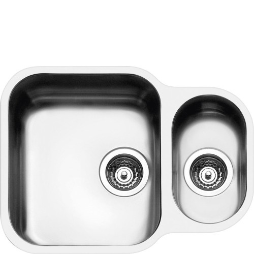 SMEG valamu UM3416-2 Alba, 58cm, alt monteeritav, käsitsi, roostevaba teras