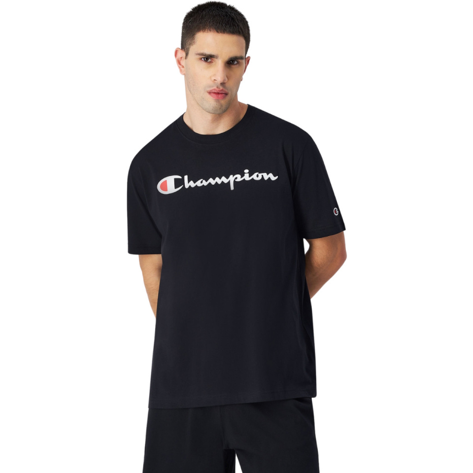 Champion T-särk meestele SS Tee must 220256 KK001 suurus S