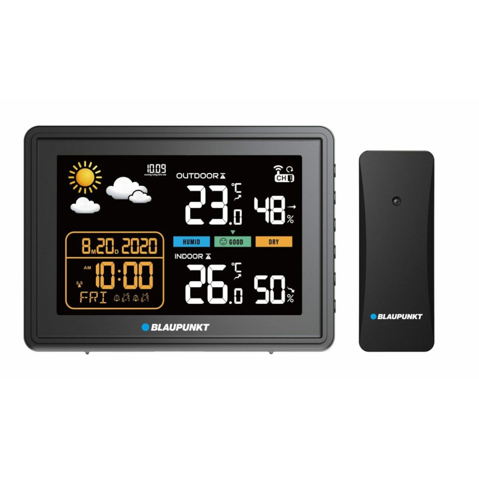 Blaupunkt multifunktsionaalne ilmajaam WS30BK Weather Station, must