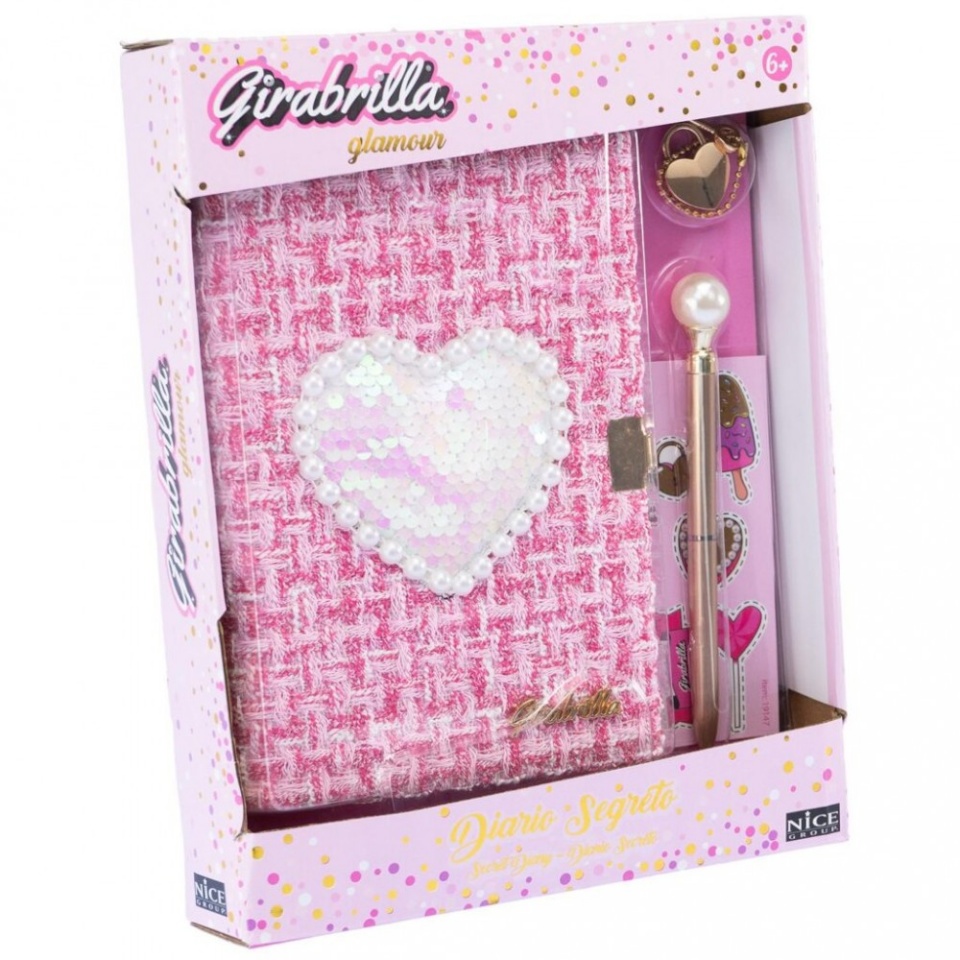 Nice Tweed diary with a sequins heart