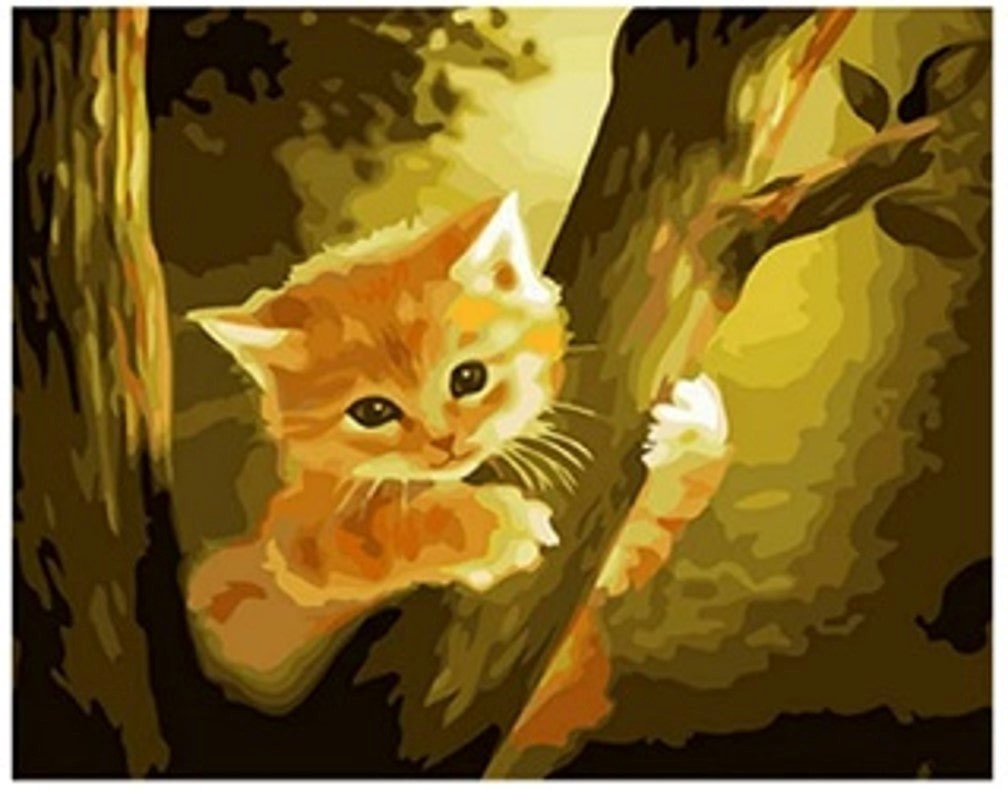 Norimpex teemantmaal Diamond Mosaic - Kotek na drzewie