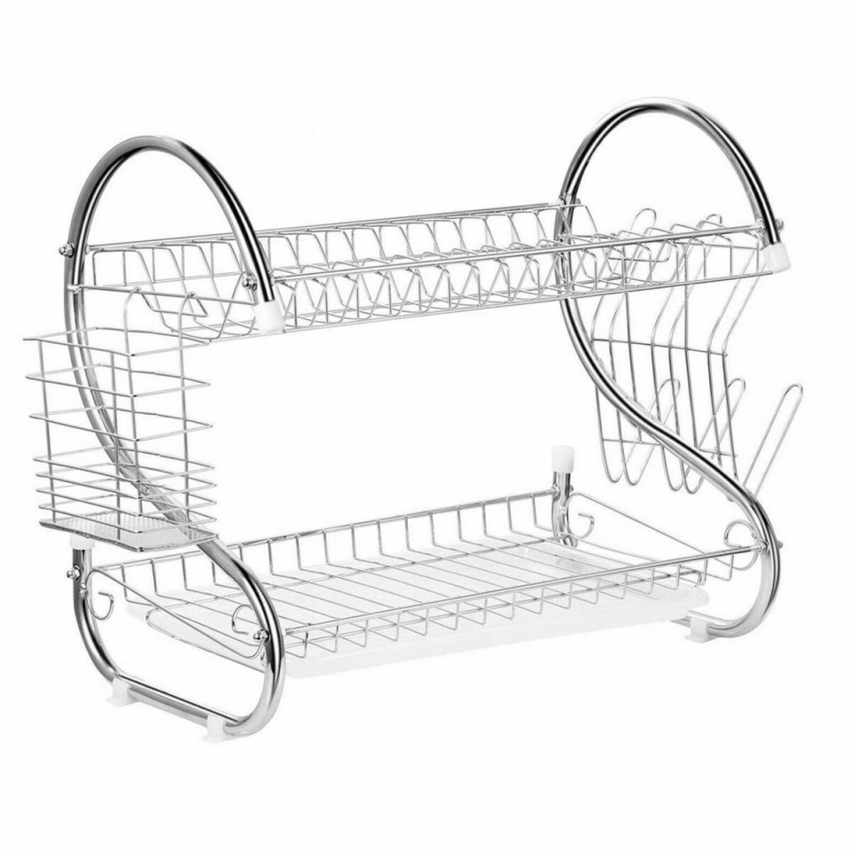 Maestro kuivatusrest MR-1025-38 Dish Drying Rack, 38x24x39cm, hõbedane