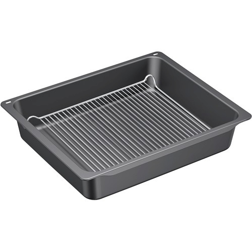 Bosch sügav ahjupann restiga HEZ633070 Deep Oven Pan with Grid, 81 x 455 x 375 mm