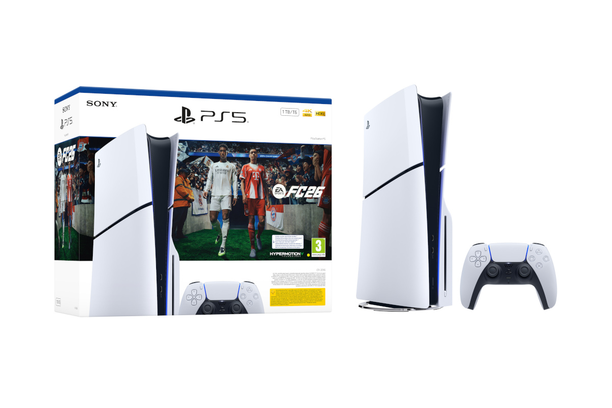 Sony mängukonsool Playstation 5 Standart FC26 Bundle 825 GB Wi-Fi must, valge