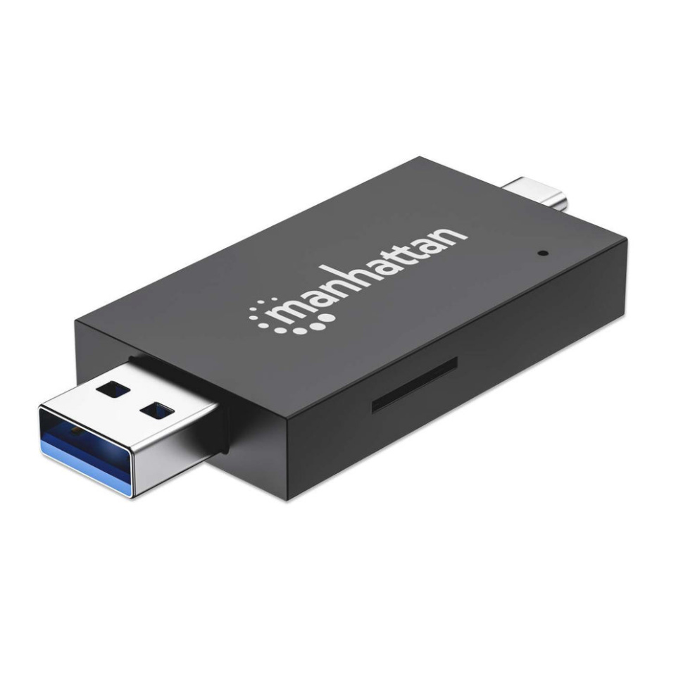 Manhattan mälukaardilugeja USB 3.0 Typ-C/-A Kartenlesegerät microSD, SD/MMC