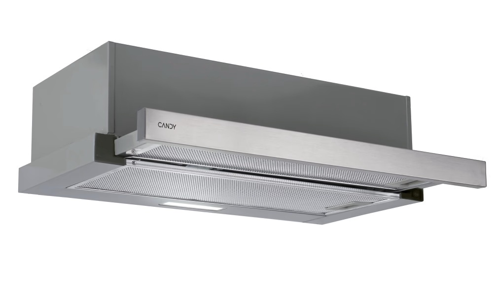 Candy õhupuhasti Hood, CBT625/2X/1, Telescopic, Width 60 cm, 332 m³/h, Mechanical, LED, Stainless steel