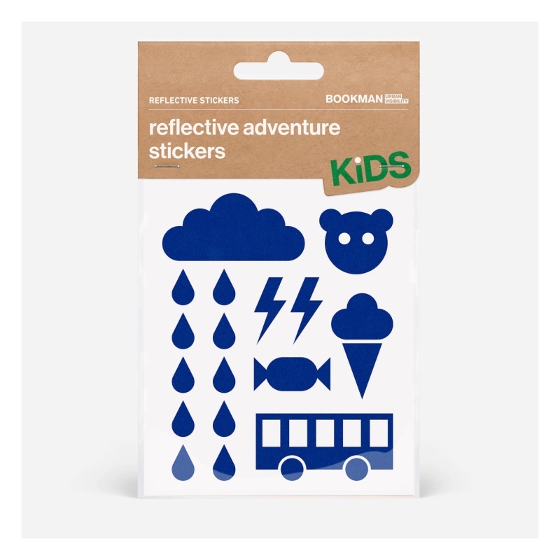 Bookman Helkurkleepsud lastele Reflective Adventure Stickers, Blue
