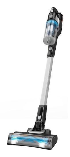 Black+Decker tolmuimeja BHFEB520D1-QW stick vacuum/electric broom Battery Dry Cyclonic Bagless must, hõbedane, Transparent 2 Ah