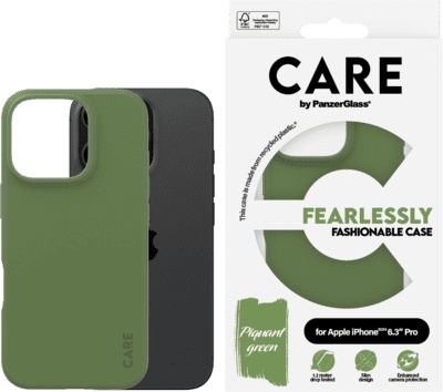 PanzerGlass kaitsekest CARE Fashion Colors iPhone 16 Pro roheline