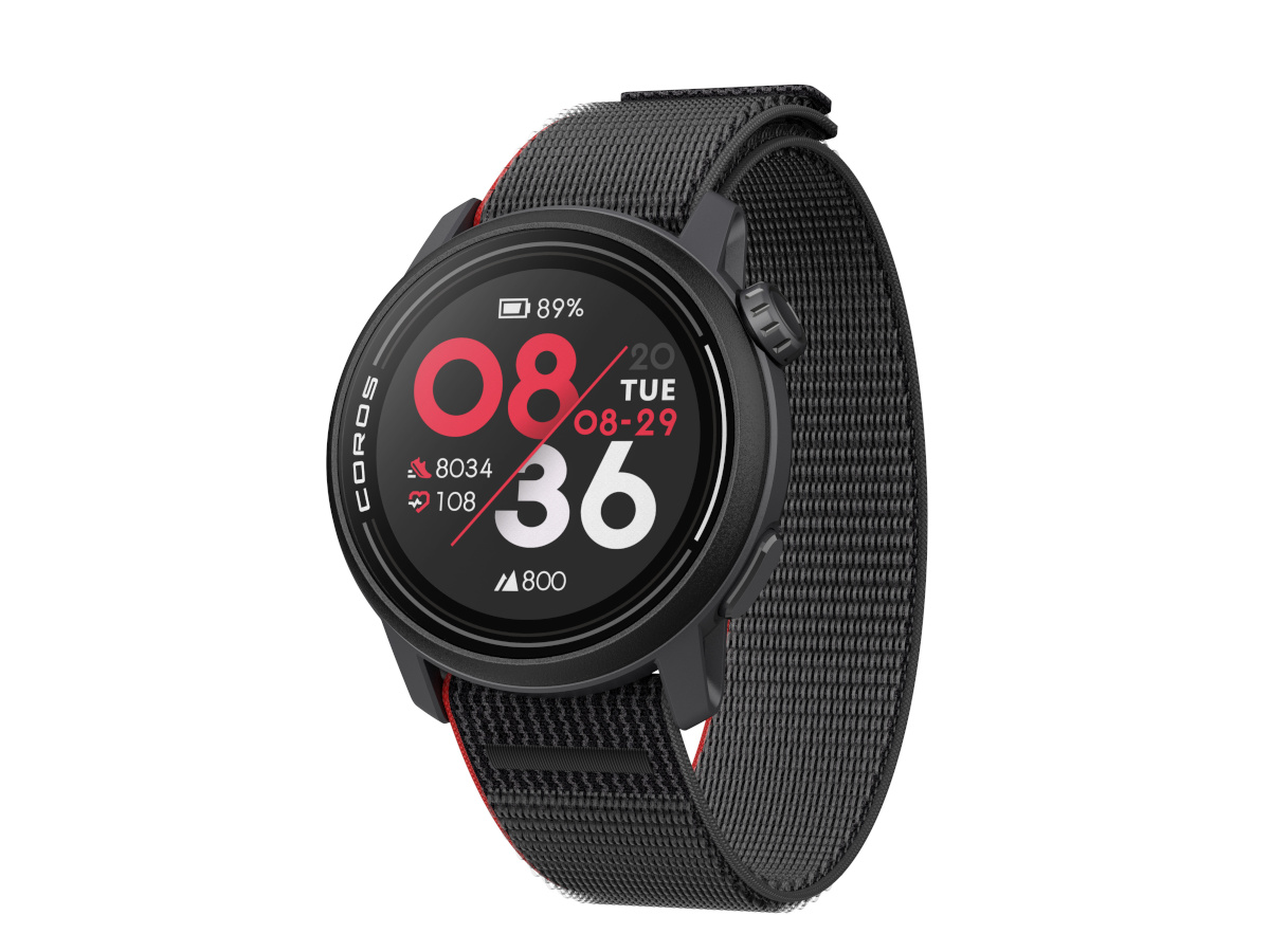 Coros WATCH Pace 3 spordikell, must nailonrihm