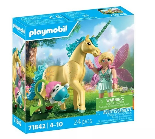 Playmobil klotsid Set z Princess Magic 71842 Jednorożec do kolekcjonowania Sunshine Blossom z wróżką