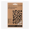 Bookman Helkurkleepsud kangast Reflective Fabric Stickers, Leopard Silver