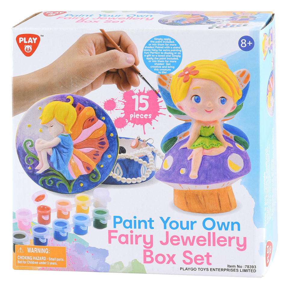 Playgo PLAYGO värvi oma haldjade ja ehtekarbi komplekt, 78393