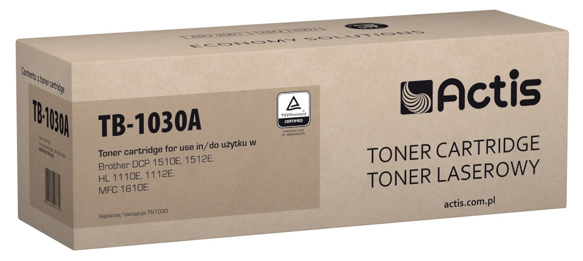 ACTIS tooner TB-1030A replacement for Brother TN-1030, TN1030, Standard, 1000 pages, must