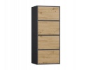 Top E Shop kummut ALMA CHEST OF DRAWERS, ANTHRACITE/ARTISAN OAK