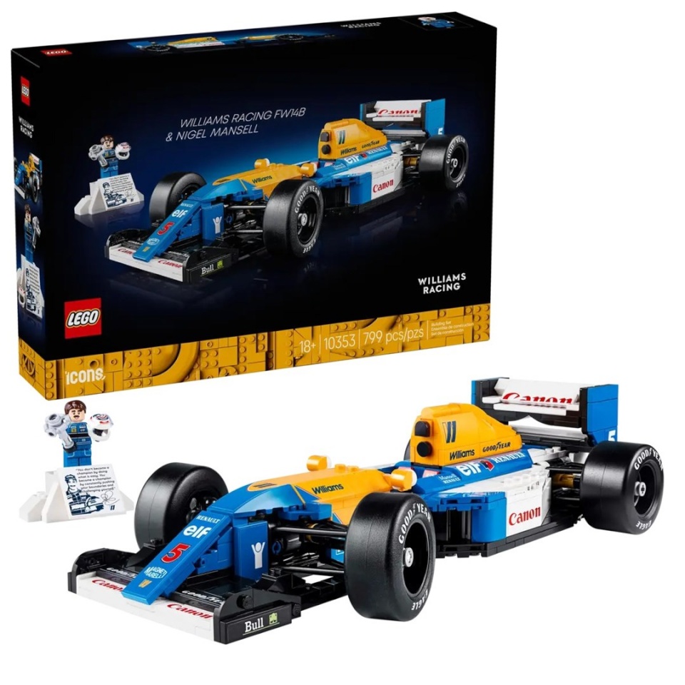 Lego klotsid ICONS 10353 Williams Racing FW14B & Nigel Mansell