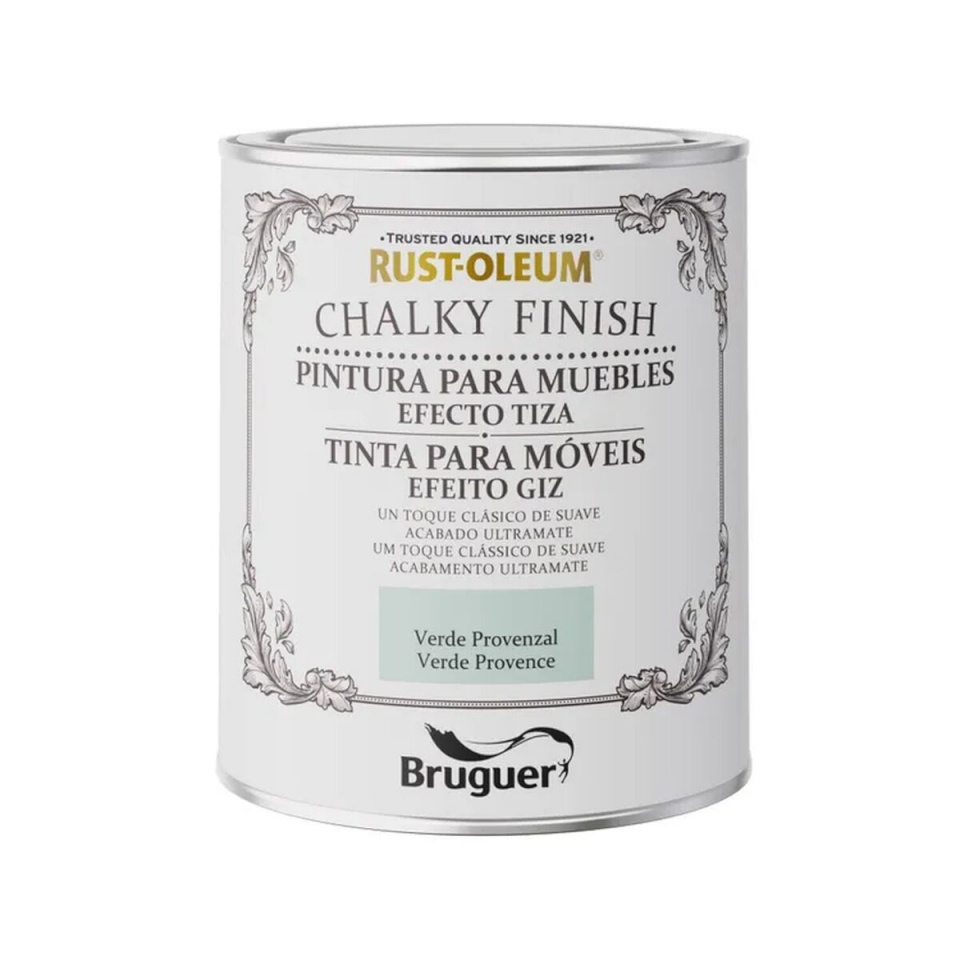 Bruguer värv Rust-oleum Chalky Finish 5733888 Mööbel Provencal Green 750ml