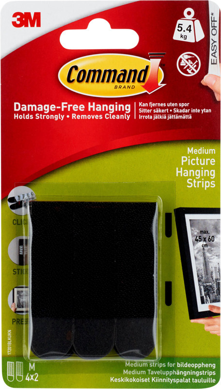 3M pildiriputusribad Command Hanging Strips M must