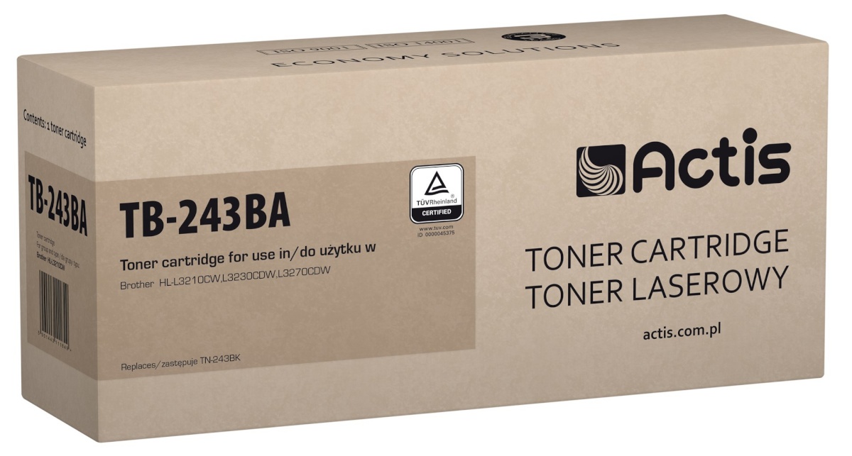 ACTIS tooner TB-243BA replacement for Brother TN-243BK, Standard, 1000 pages, must