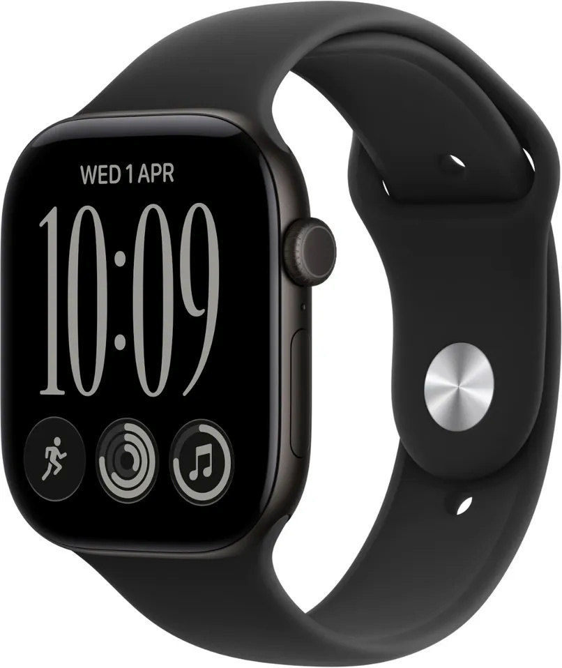 Apple Watch 12 46mm GPS + Cellular, M/L, Black Aluminium Case, Sport Band, must