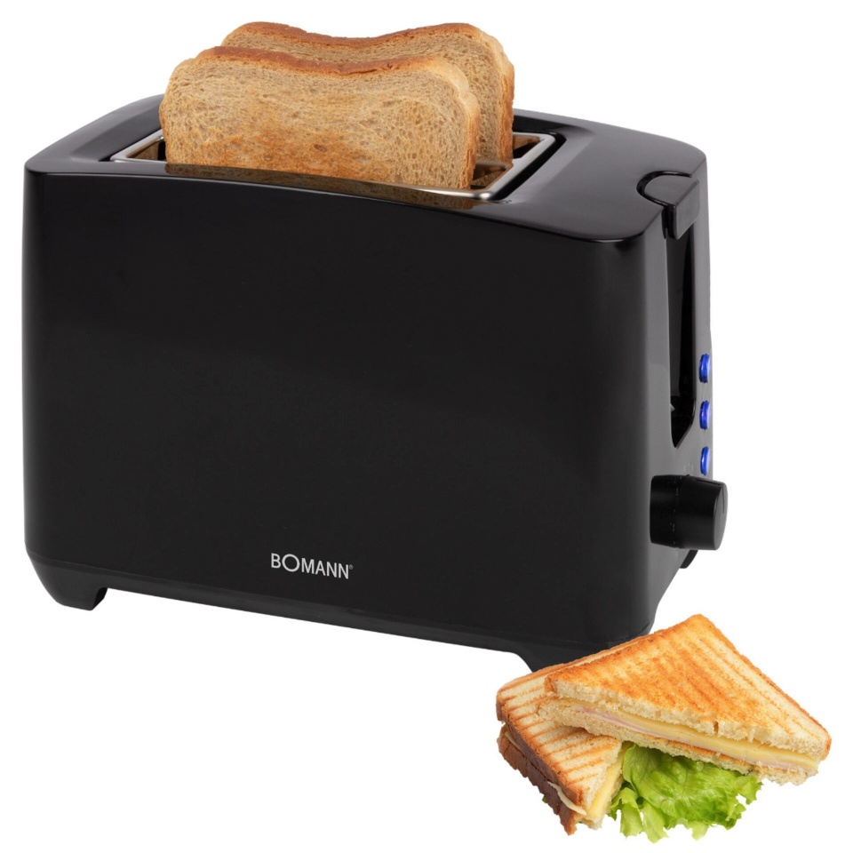 Bomann röster TA 6065 CB  Toaster, must