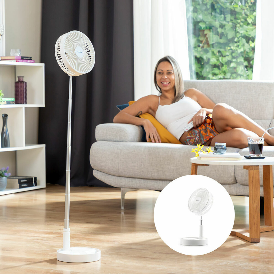 InnovaGoods Kokkupandav kolm-ühes taaslaetav ventilaator Fandle Ø7,7" 7200 mAh