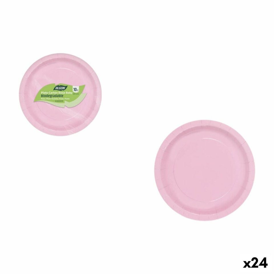 Algon Taldrikute komplekt roosa 20cm 10tk (24tk)