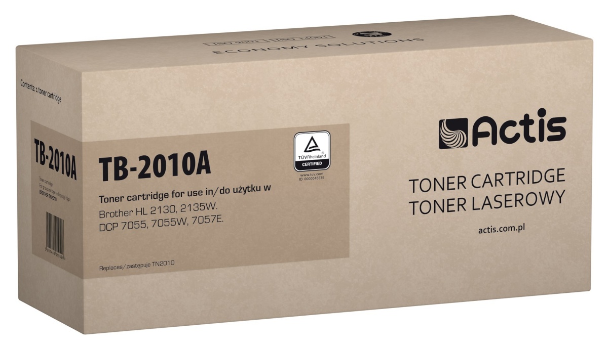 ACTIS tooner TB-2010A replacement for Brother TN2010, Standard, 1000 pages, must