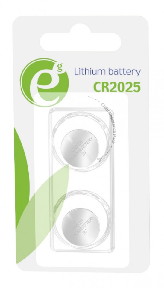 Gembird patarei CR2025, 3V, 2tk
