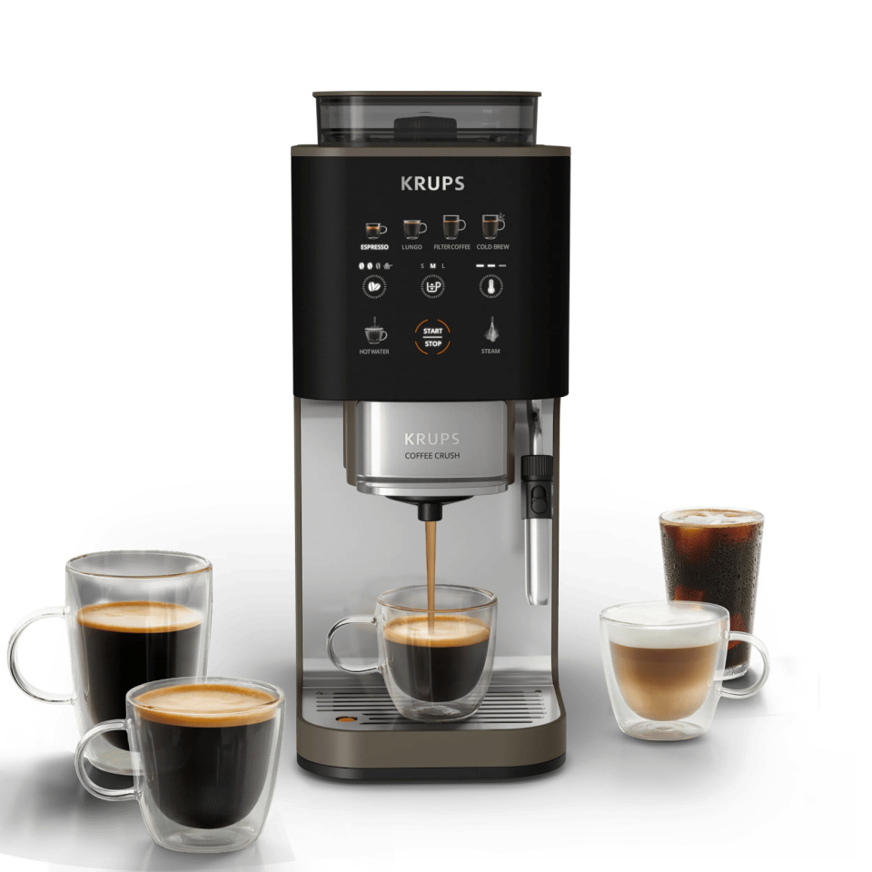 Krups kohvimasin Coffee Crush Experience Coffee maker SA403BE0, must/hõbedane |